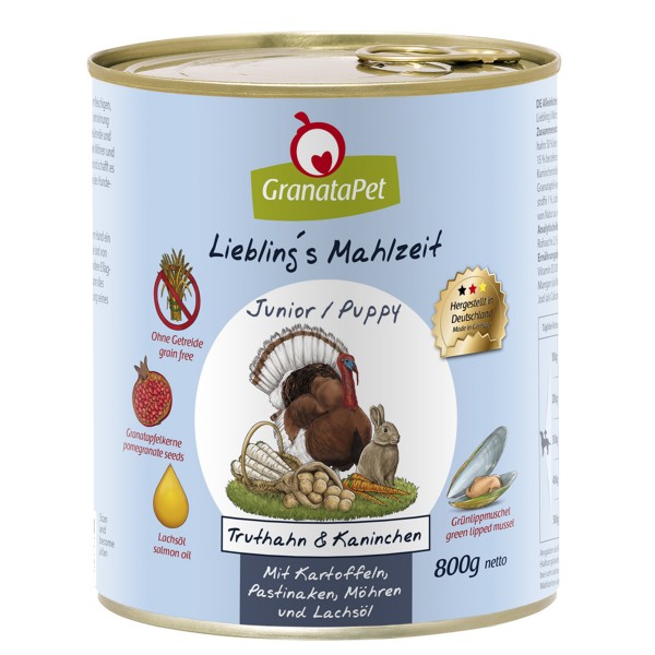 GranataPet Liebling's Mahlzeit Junior Truthahn und Kaninchen