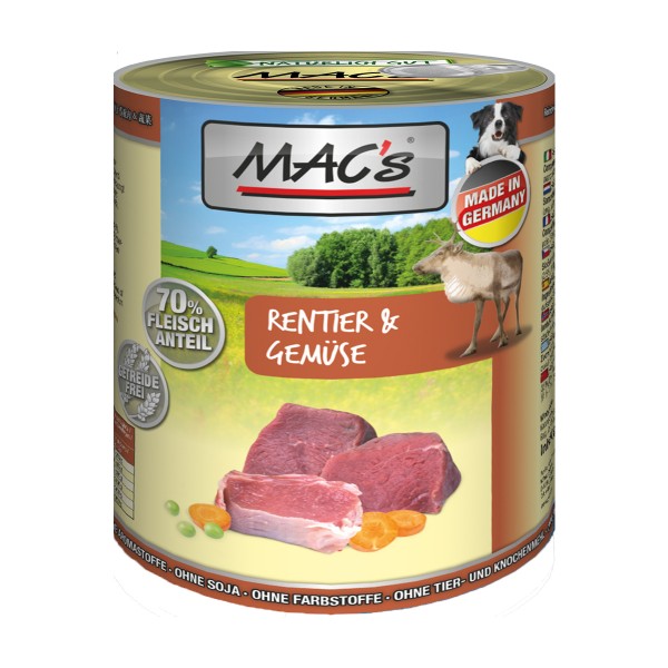 MAC's Dog Rentier und Gemüse