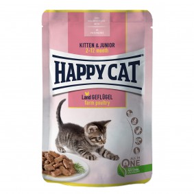 Happy Cat Kitten &amp; Junior Land Geflügel Pouch