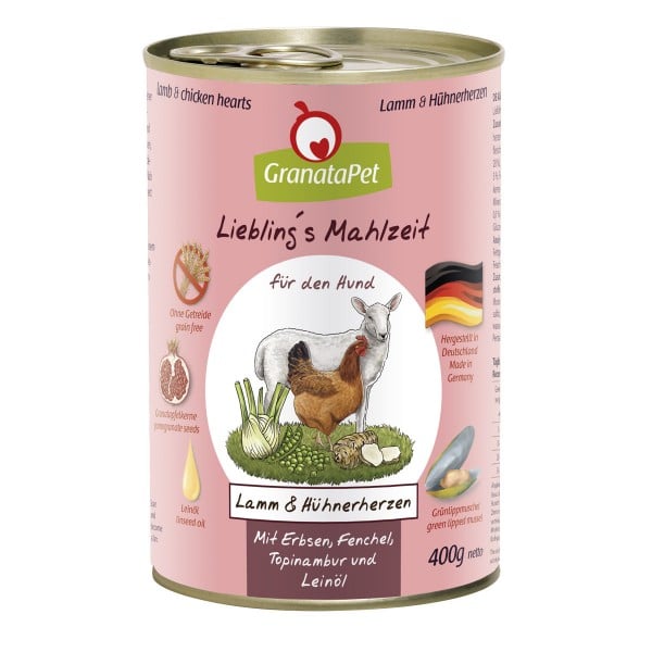 GranataPet Liebling’s Mahlzeit Lamm & Hühnerherzen