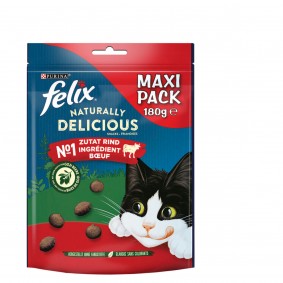 FELIX Naturally Delicious Katzensnack mit Rind &amp; Goji Beeren